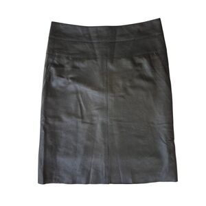 Akris Punto Perforated Lamb Nappa Leather Skirt AS IS